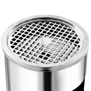 Elegant Stainless Steel Wall Ashtray Dustbin - 26L Capacity