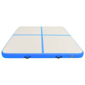 Inflatable Gymnastics Mat with Pump - 200x200 cm PVC Blue