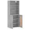 Elegant Highboard in Concrete Grey | Stylish Engineered Wood Storage