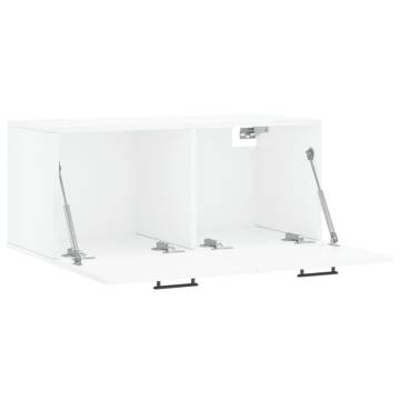 High Gloss White Wall Cabinet 80x36.5 cm - Stylish Storage