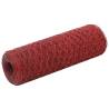 Chicken Wire Fence Steel with PVC Coating 25x0.5 m Red Colour red Quantity in Package 1 Height 0.5 m 