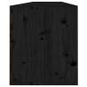 Stylish Wall Cabinets - 2 pcs Black Solid Pine | Hipomarket