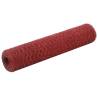 Chicken Wire Fence Steel with PVC Coating 25x0.75 m Red Colour red Quantity in Package 1 Length 25 m Height 0.75 m 