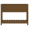 Honey Brown Planter with Shelf - Solid Pine Wood 111.5x34.5x81 cm