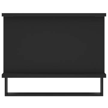 Stylish Black Coffee Table 90x50x40 cm - Elegance & Storage