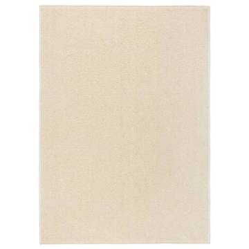 Rug Short Pile 140x200 cm Cream - Elegant & Durable