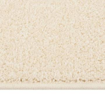 Rug Short Pile 140x200 cm Cream - Elegant & Durable