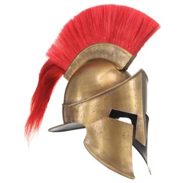 Greek Warrior Helmet Replica | Antique Brass & Steel - HipoMarket