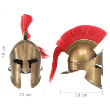 Greek Warrior Helmet Replica | Antique Brass & Steel - HipoMarket