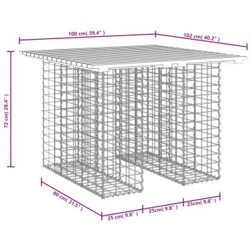 Garden Bench Gabion Design - Solid Douglas Wood | HipoMarket