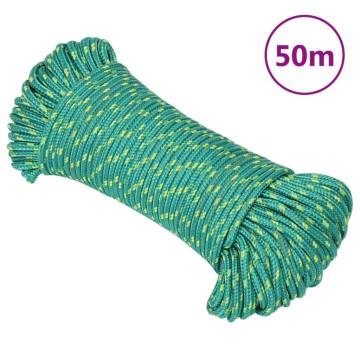 Boat Rope Green 3 mm 50 m - Durable Polypropylene for All Uses