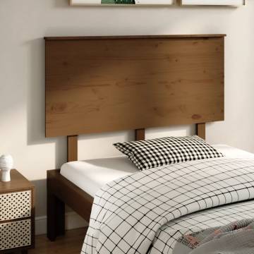 Honey Brown Bed Headboard - Solid Wood Pine | Hipomarket