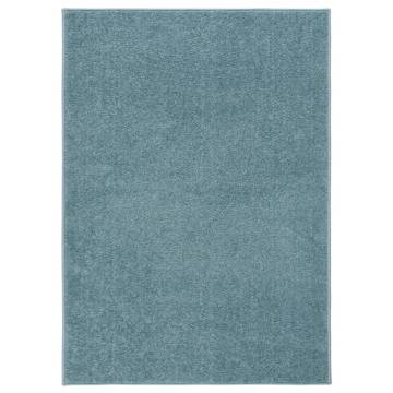 Elegant Blue Short Pile Rug 240x340 cm - Hipomarket UK