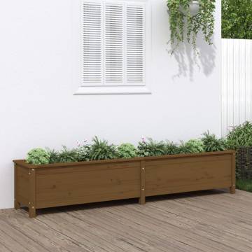 Garden Raised Bed Honey Brown 199.5x40x39 cm | Solid Pine Wood