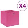 Storage Boxes 4 pcs Non-woven Fabric 28x28x28 cm Pink Colour pink Quantity in Package 4 Number of 1 