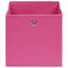 Stylish Pink Storage Boxes - 4 Pcs Non-Woven Fabric | Hipomarket