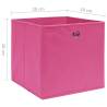 Stylish Pink Storage Boxes - 4 Pcs Non-Woven Fabric | Hipomarket