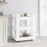 Kitchen Trolley White 60x45x80 cm Engineered Wood Colour white 