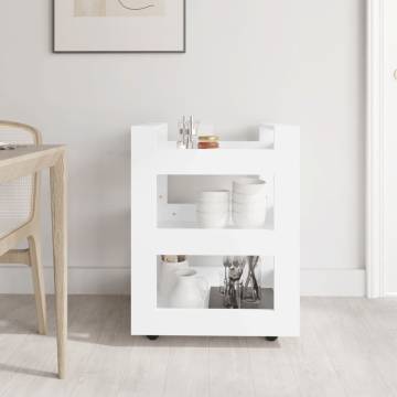 Stylish Kitchen Trolley in White - 60x45x80 cm | Hipo Market