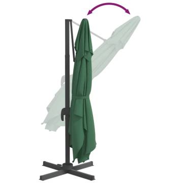 Cantilever Umbrella with Aluminium Pole - Green 300x300 cm