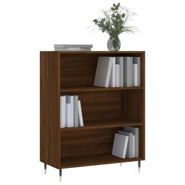 Bookcase Brown Oak - Modern Engineered Wood Storage Solution