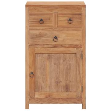 Rustic Solid Teak Wood Sideboard - 50x30x90 cm | HipoMarket