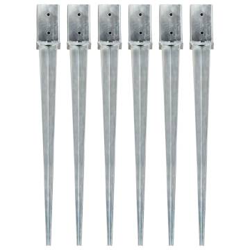 Ground Spikes Set - 6 pcs Galvanised Steel | HipoMarket UK