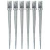 Ground Spikes 6 pcs Silver 8x8x91 cm Galvanised Steel Size 8 x 8 x 91 cm Quantity in Package 6 