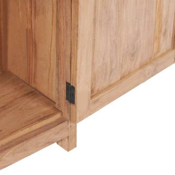 Rustic Solid Teak Wood Sideboard - 50x30x90 cm | HipoMarket