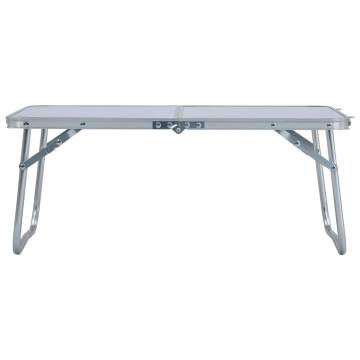 Folding Camping Table White Aluminium 60x40 cm - Hipomarket