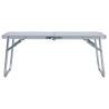 Folding Camping Table White Aluminium 60x40 cm - Hipomarket