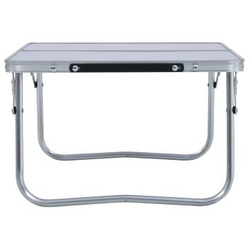 Folding Camping Table White Aluminium 60x40 cm - Hipomarket