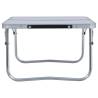 Folding Camping Table White Aluminium 60x40 cm - Hipomarket