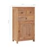 Rustic Solid Teak Wood Sideboard - 50x30x90 cm | HipoMarket