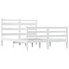 Bed Frame Solid Wood Pine 120x200 cm - Elegant White Design