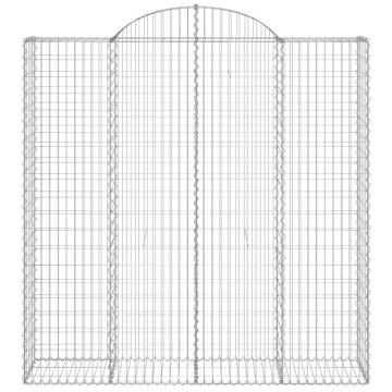 Arched Gabion Basket 200x50x200/220 cm - Galvanised Iron