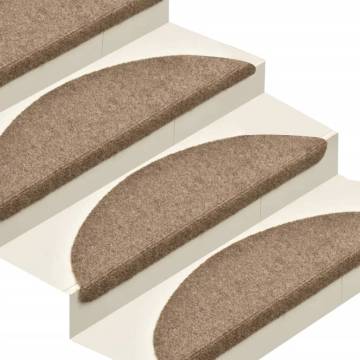 Self-Adhesive Stair Mats - 5 pcs Cream | Hipomarket UK