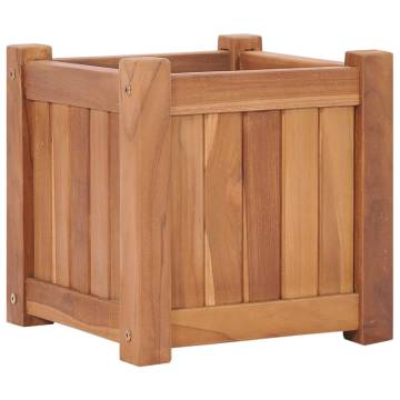 Raised Bed 30x30 cm Solid Teak Wood Planter | HipoMarket