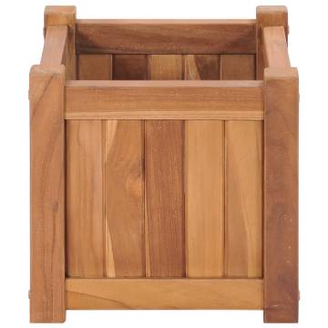 Raised Bed 30x30 cm Solid Teak Wood Planter | HipoMarket