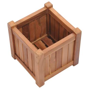 Raised Bed 30x30 cm Solid Teak Wood Planter | HipoMarket