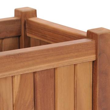 Raised Bed 30x30 cm Solid Teak Wood Planter | HipoMarket