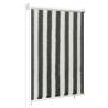 Outdoor Roller Blind 60x140 cm - Anthracite & White Stripe