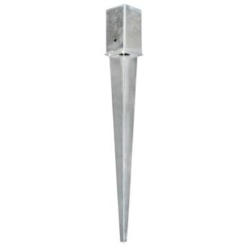 Ground Spikes - 2 pcs Galvanised Steel 8x8x76 cm | HipoMarket