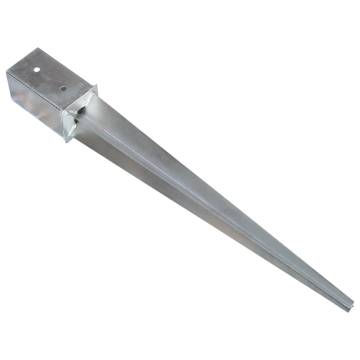 Ground Spikes - 2 pcs Galvanised Steel 8x8x76 cm | HipoMarket