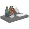 Floating Wall Shelf High Gloss Grey - Stylish MDF Display