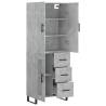 Stylish Highboard Concrete Grey - 69.5x34x180 cm | HipoMarket