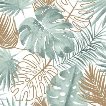 DUTCH WALLCOVERINGS Monstera Leaves Green Wallpaper