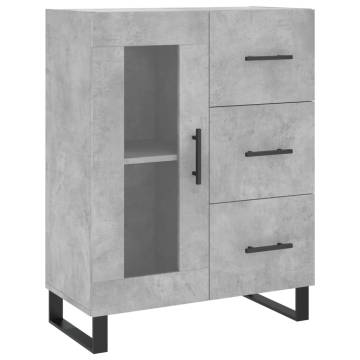 Stylish Highboard Concrete Grey - 69.5x34x180 cm | HipoMarket