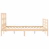 Solid Wood Bed Frame with Headboard 140x200 cm - Hipomarket