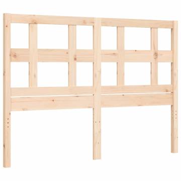 Solid Wood Bed Frame with Headboard 140x200 cm - Hipomarket